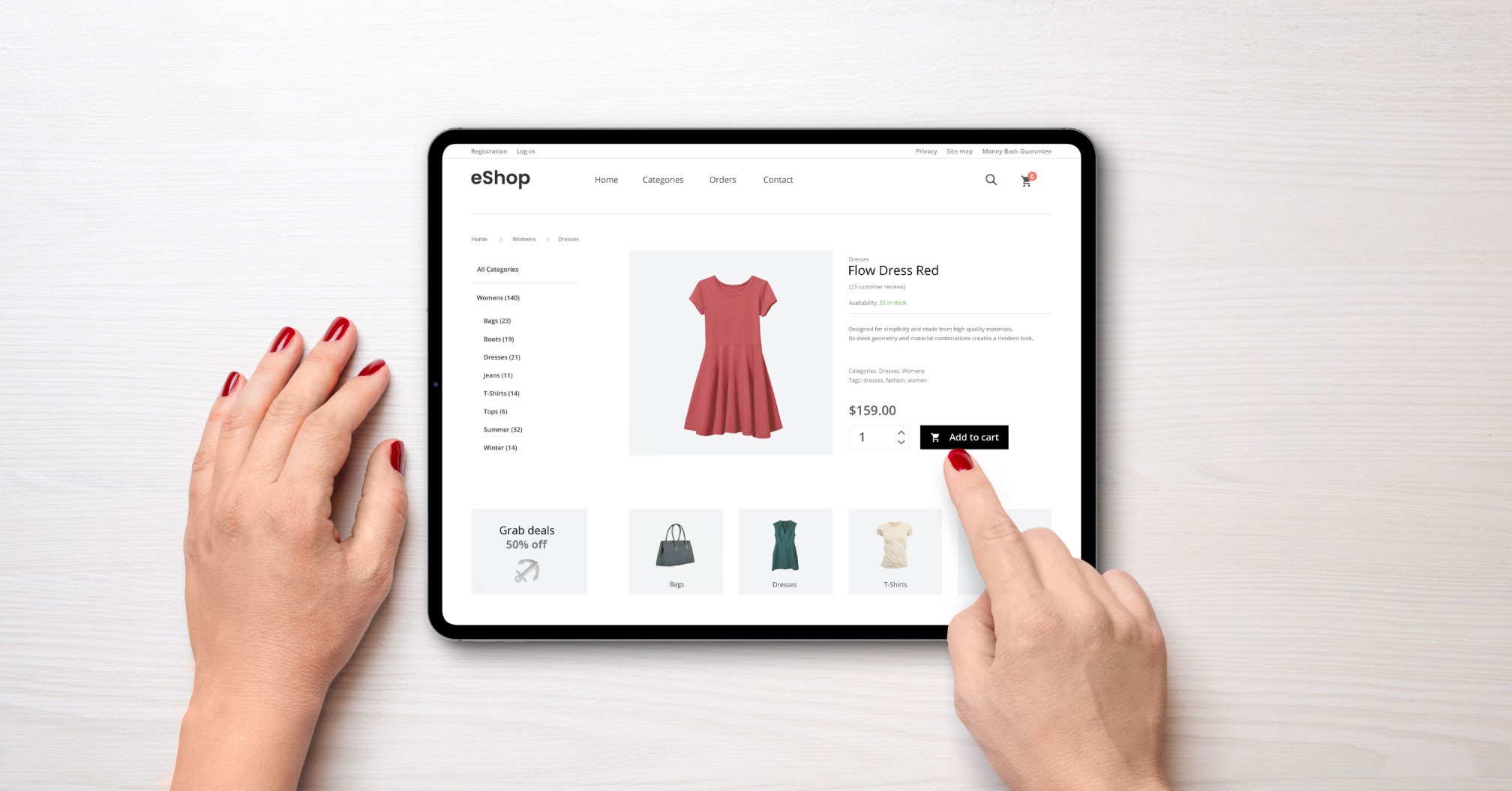 woman shopping online - Ecommerce Product Imagery 