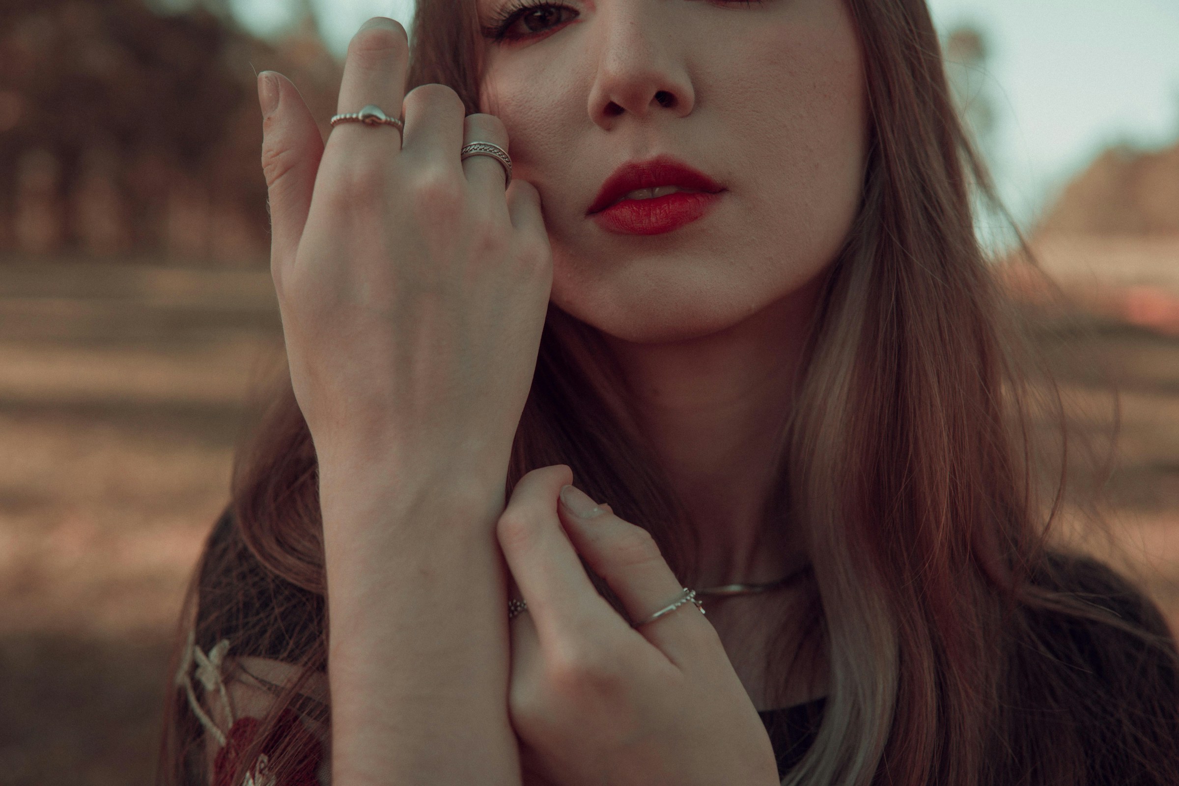woman with rings - Natural Light Product Photography