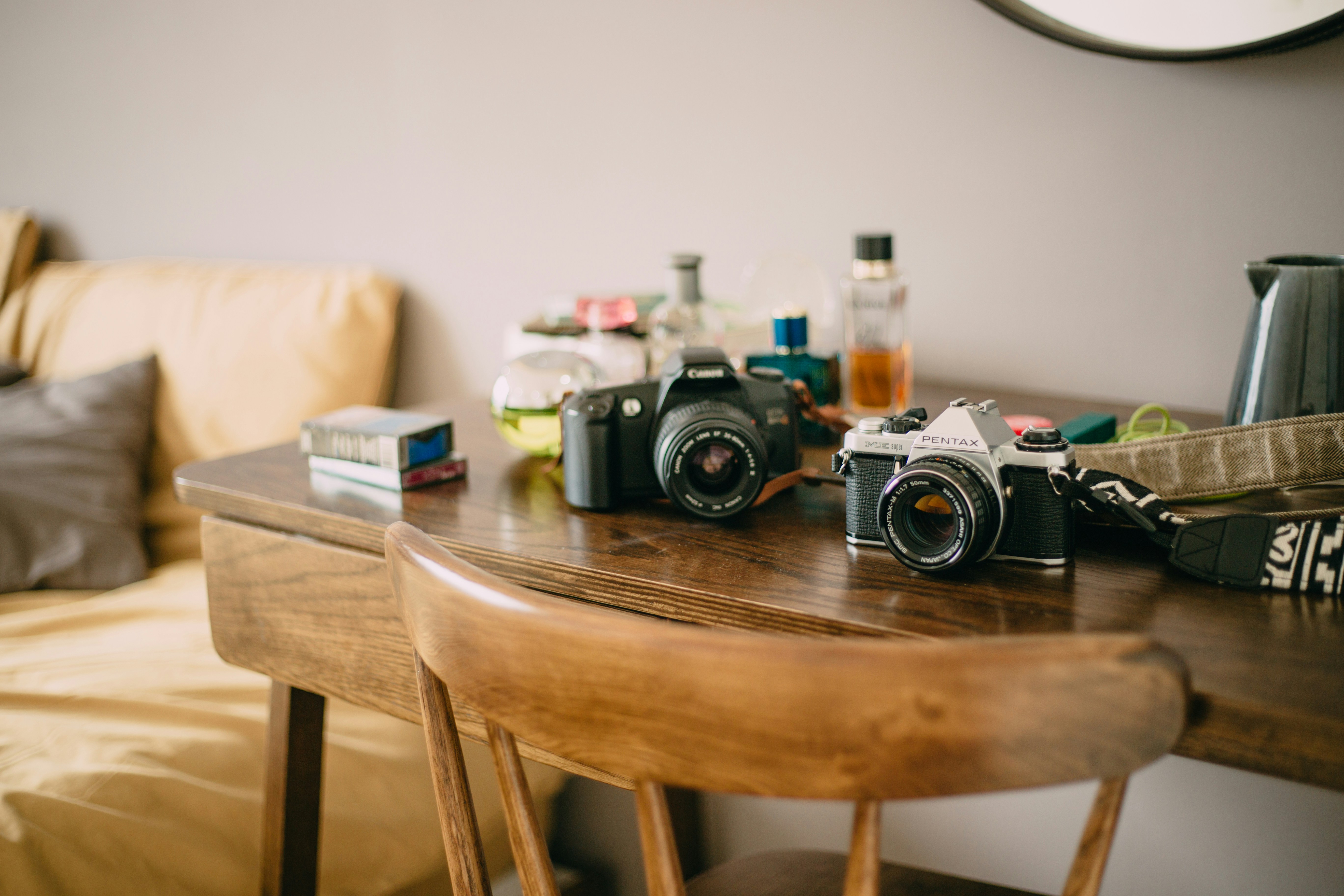 camera on a table -  Product Photography At Home 
