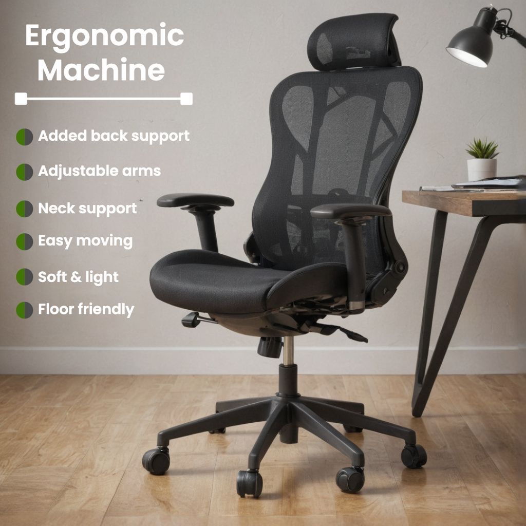 desk chair infographic made on caspa AI